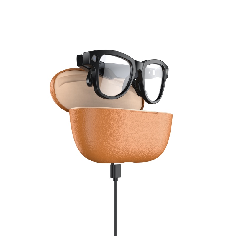 M02 Ultra AI smart glasses 4K camera with charging case