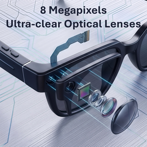 Wireless Audio Glasses Smart AI Eyewear Video Sunglasses with 8MP Camera