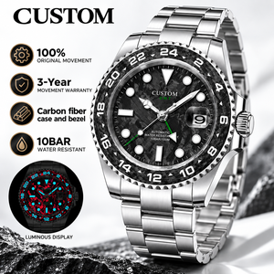 Custom GMT Carbon Fiber Watch