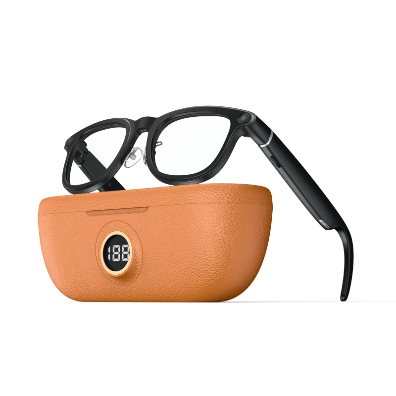 X01 8MP camera anti-shake WiFi AI smart glasses with charging case